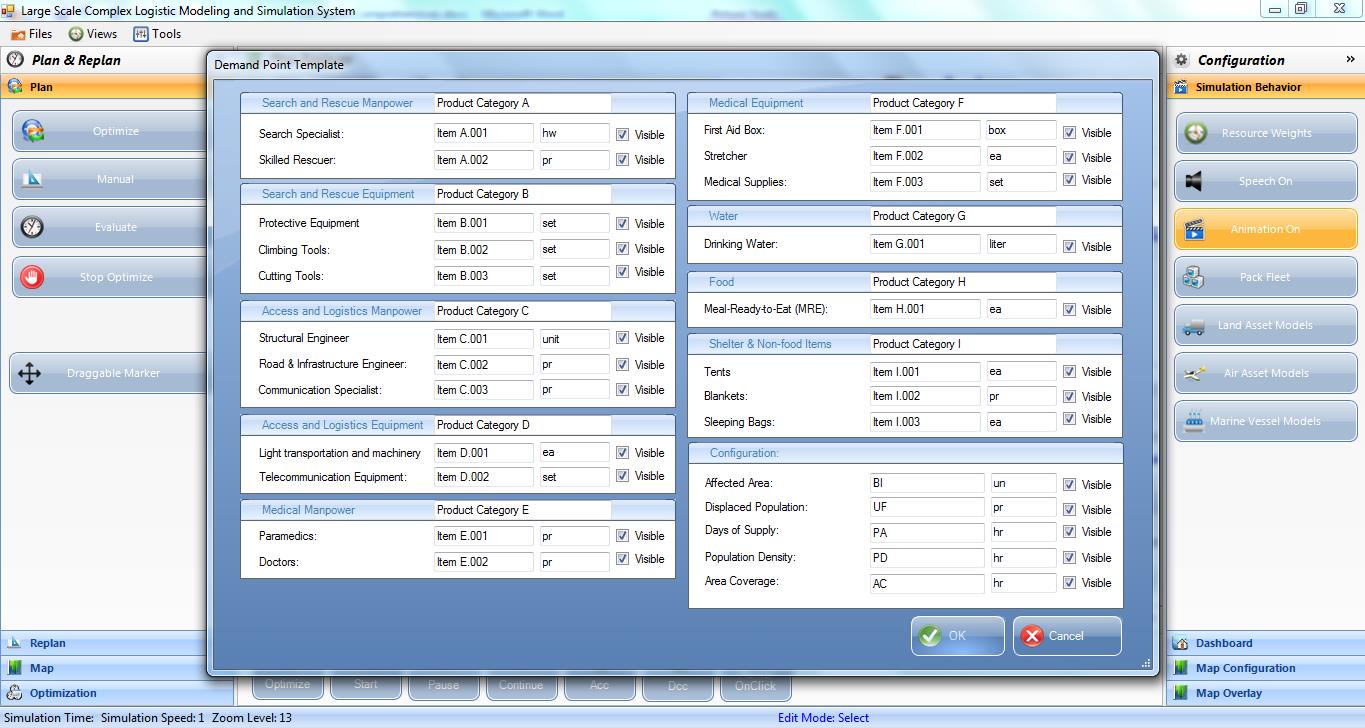 Name and Unit Configuration for each Resource and Resource Group