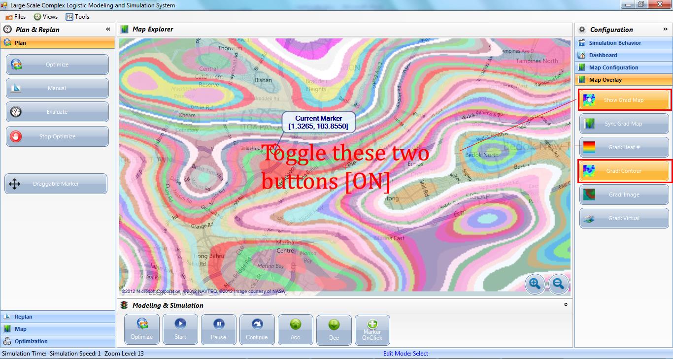 Gradient Contour Map